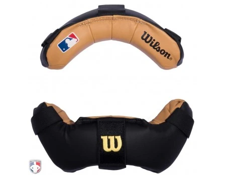 Wilson Umpire Gear Wilson MLB Two Tone Umpire Mask Replacement Pads - Black And Tan