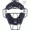 Diamond Umpire Gear Diamond Matte Black Big League Aluminum Umpire Mask With Leather