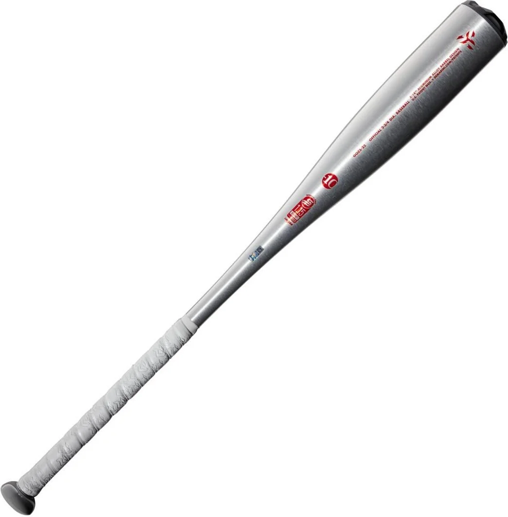 DeMarini 2022 The Goods One Piece (-10) USSSA Bat WTDXGOZ-22 - Silver Red - Image 4