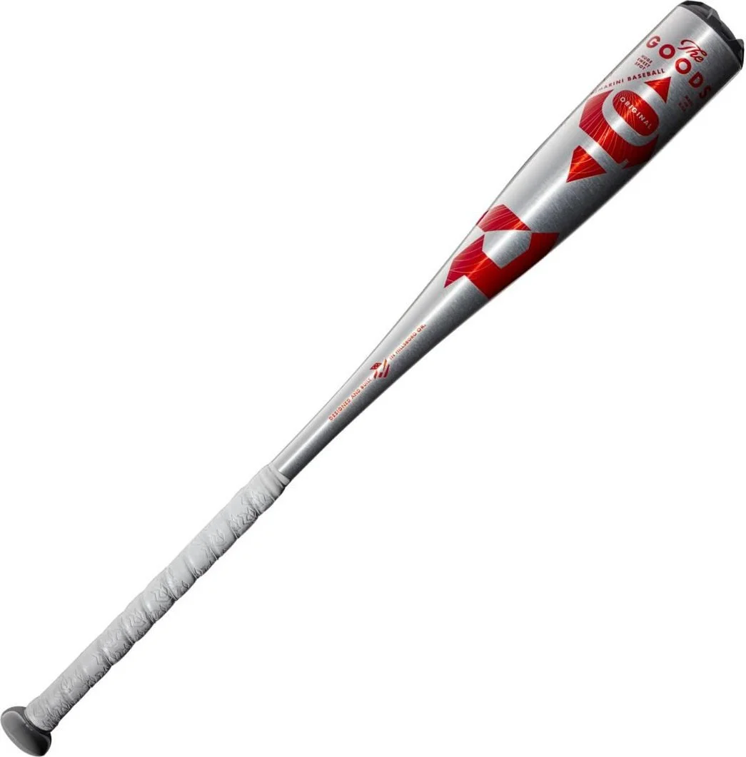 DeMarini 2022 The Goods One Piece (-10) USSSA Bat WTDXGOZ-22 - Silver Red - Image 2