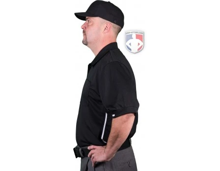 Smitty Umpire Smitty Vertical Stripe Umpire Shirt - Black - Image 2