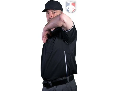 Smitty Umpire Smitty Vertical Stripe Umpire Shirt - Black - Image 6