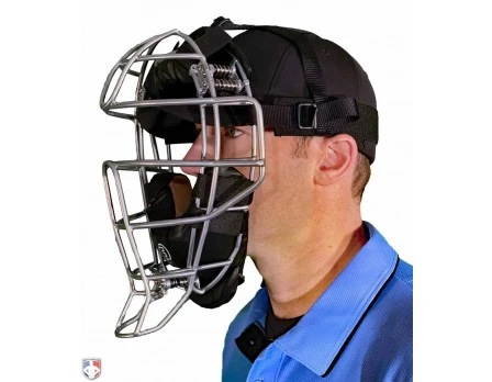 Force3 Umpire Gear Force3 Silver Defender Umpire Mask With Black - Image 6