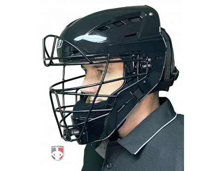 Force3 Umpire Gear Force3 Black Defender Hockey Style Umpire Helmet - Image 5