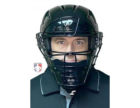 Force3 Umpire Gear Force3 Black Defender Hockey Style Umpire Helmet - Image 4