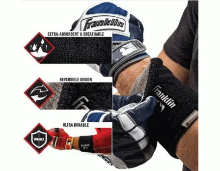 Franklin Sports Franklin MLB X-Vent Reversible Wristbands - Image 2