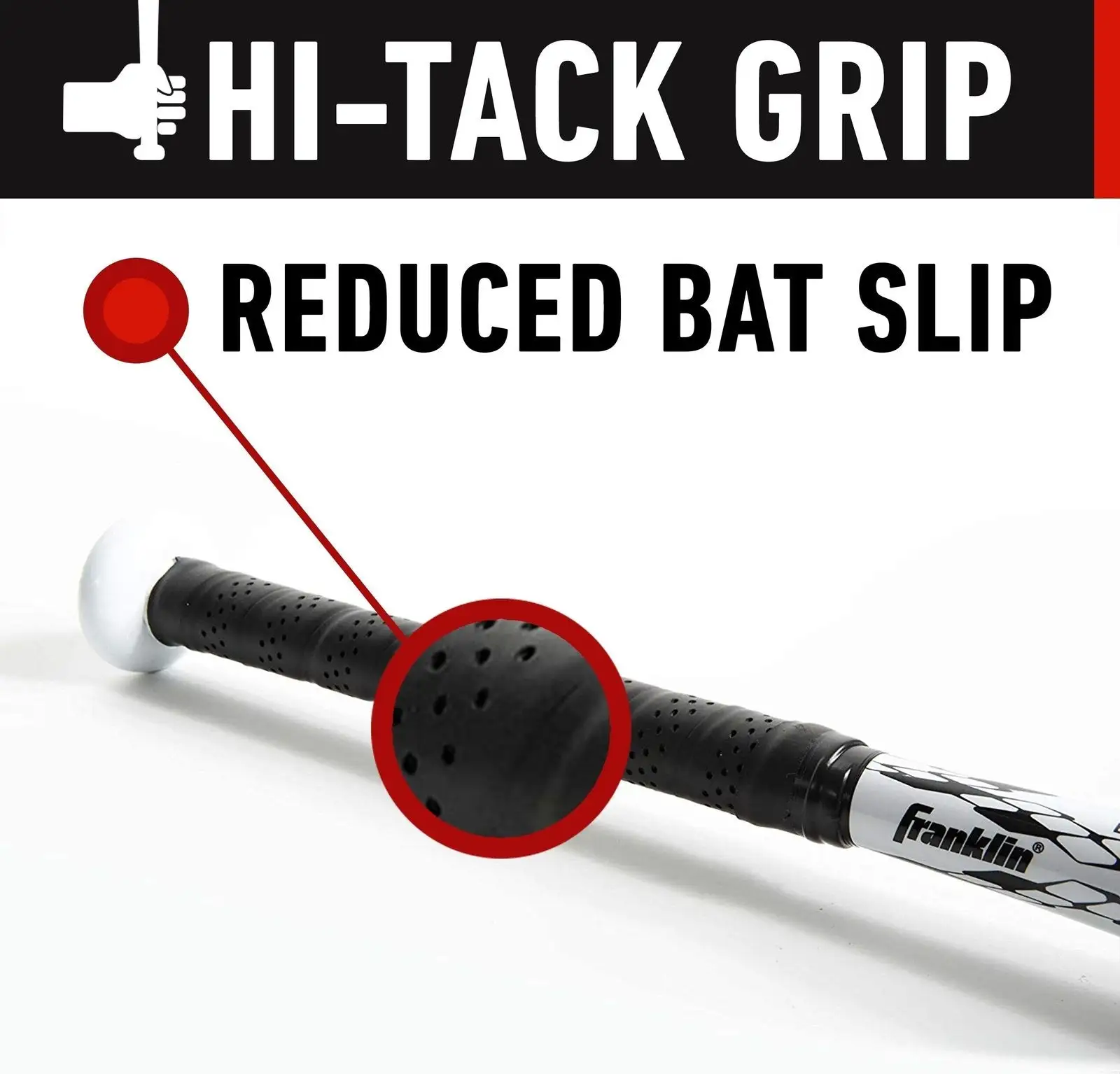 Franklin Venom 1200 (-12) USA Approved 2 1/4" Tee Ball Bat - Black White - Image 3