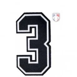 3" Black On White On Black Precision-Cut Number