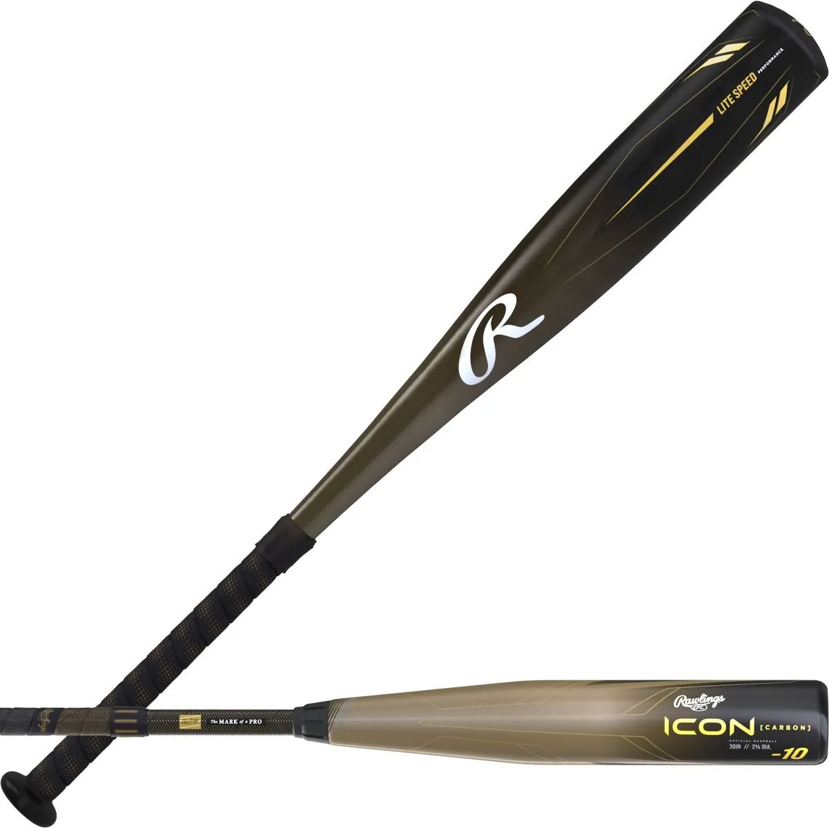 Rawlings 2023 Icon (-10) USSSA Bat RUS3I10 - Black Gold