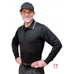 Smitty Umpire Smitty Long Sleeve Body Flex Umpire Shirt - Black