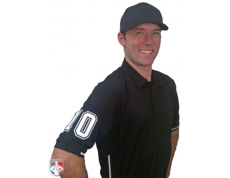 Smitty Umpire Smitty Vertical Stripe Umpire Shirt - Black - Image 8