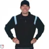 Smitty Umpire Smitty Traditional Half-Zip Umpire Jacket - Black And Powder Blue