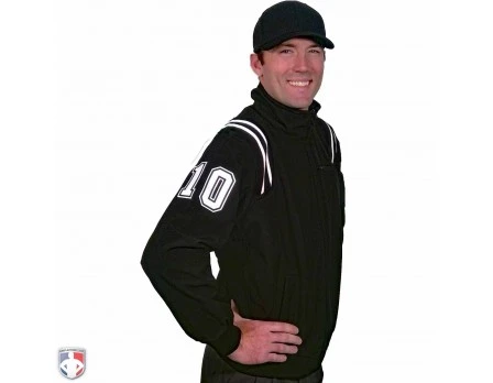 Smitty Umpire Smitty Major League Style Fleece Lined Umpire Jacket - Black And White - Image 3