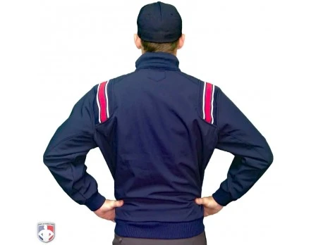 Smitty Umpire Smitty Major League Style Fleece Lined Umpire Jacket - Navy And Red - Image 2