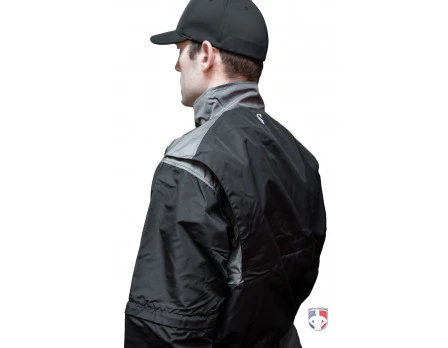 Smitty Umpire Smitty Major League Replica Convertible Umpire Jacket - Black With Charcoal Grey - Image 3