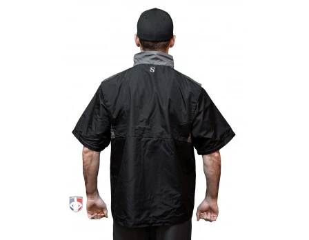 Smitty Umpire Smitty Major League Replica Convertible Umpire Jacket - Black With Charcoal Grey - Image 8