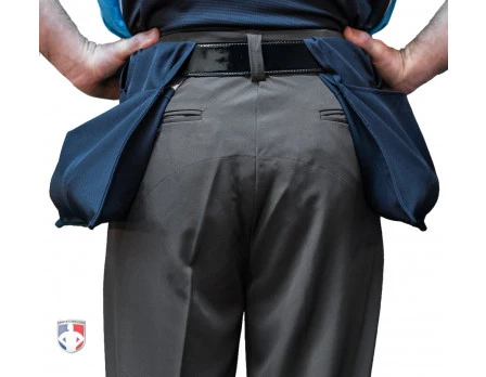 Smitty Umpire Smitty Performance Poly Spandex Charcoal Grey Flat Front Umpire Plate Pants With Expander Waistband - Image 3