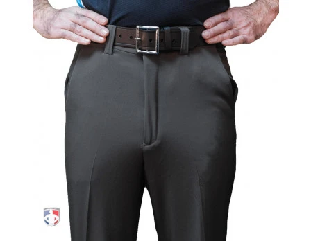 Smitty Umpire Smitty Performance Poly Spandex Charcoal Grey Flat Front Combo Umpire Pants - Image 2
