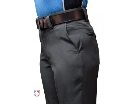 Smitty Umpire Smitty Women's Performance Poly Spandex Charcoal Grey Flat Front Plate Umpire Pants - Image 3