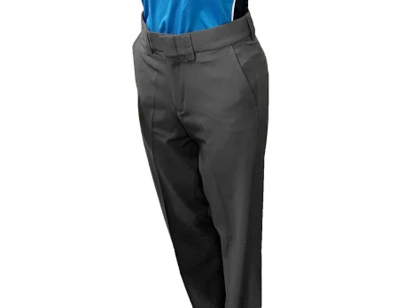 Smitty Umpire Smitty Women's Performance Poly Spandex Charcoal Grey Flat Front Base Umpire Pants - Image 3