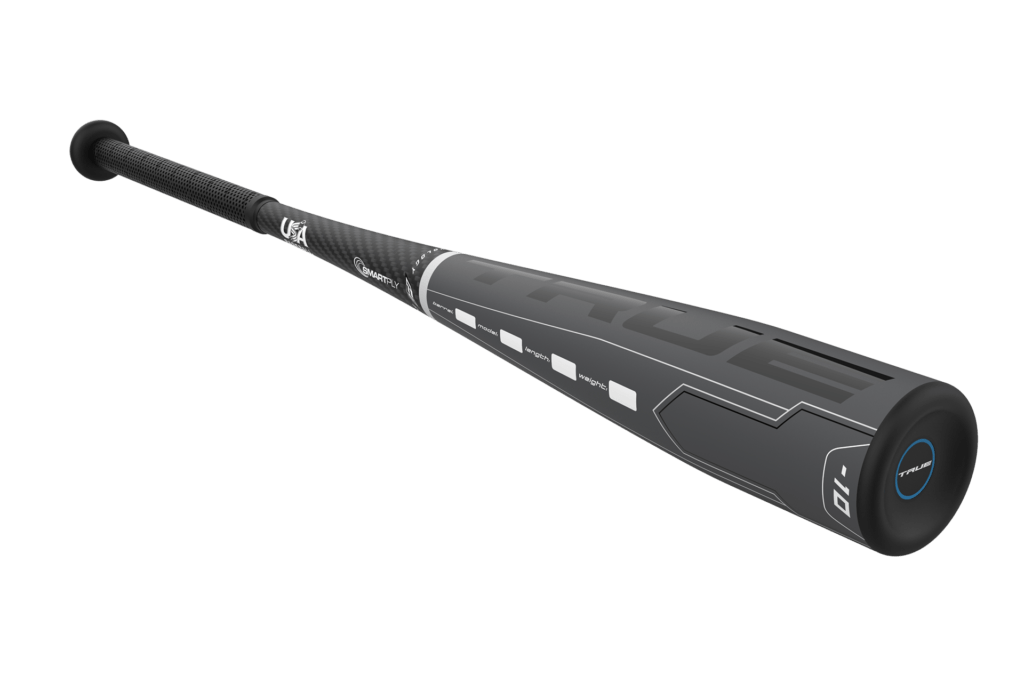 TRUE Sports True 2020 T1 USA (-10) Youth Bat 2 5/8" - Black Gray - Image 2