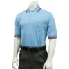 Smitty Umpire Smitty Pro Knit Umpire Shirt - Powder Blue With Red-White-Navy Trim