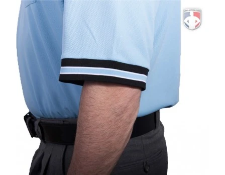 Smitty Umpire Smitty Pro Knit Umpire Shirt - Powder Blue With Black Collar - Image 3