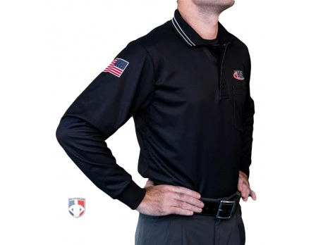 Illinois (IHSA) Long Sleeve Umpire Shirt - Black - Image 3
